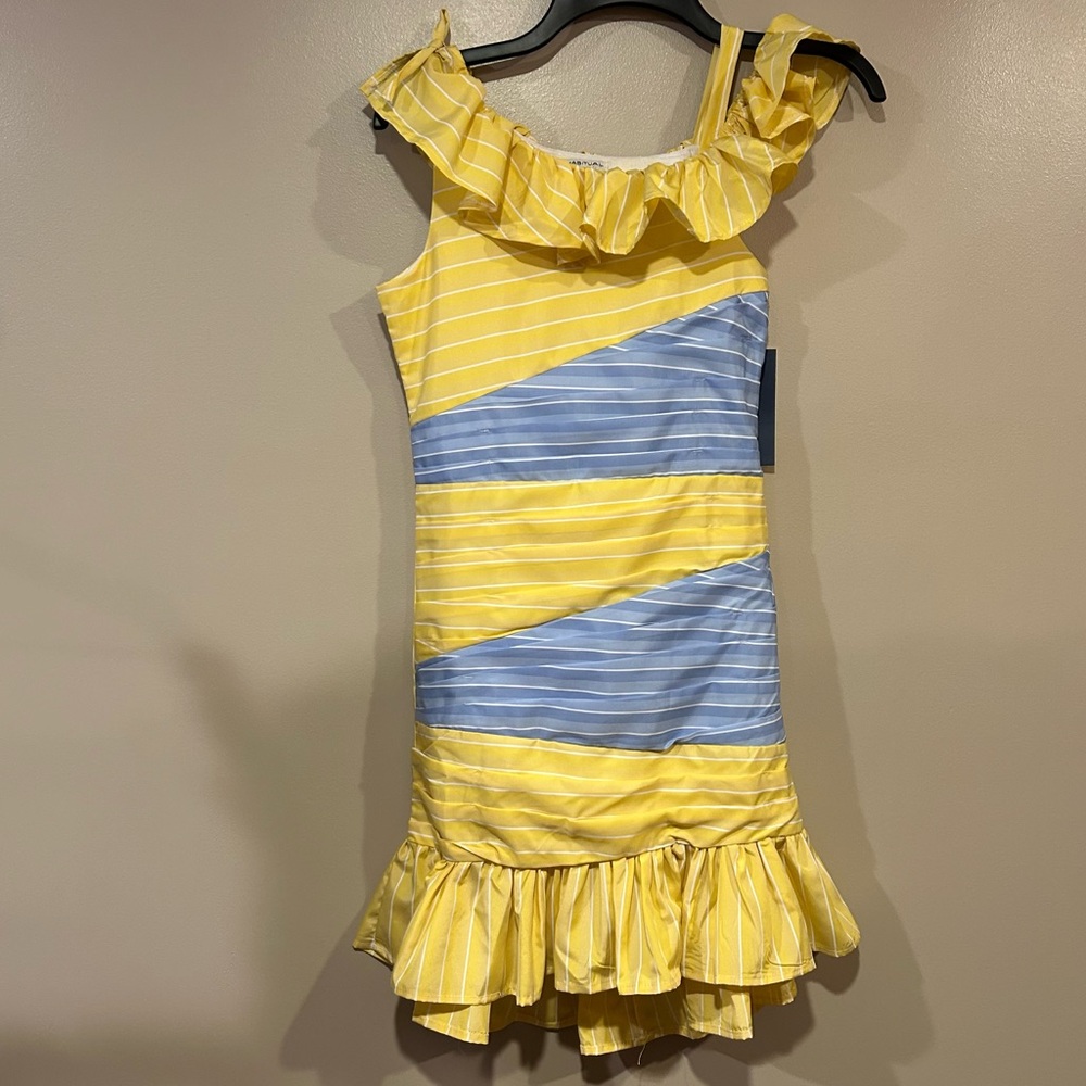 Habitual Color Block High-Low-Hem Dress